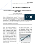 Design and Fabrication of Screw Conveyor
