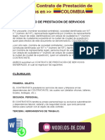Modelo de Contrato de Prestación de Servicios en Colombia