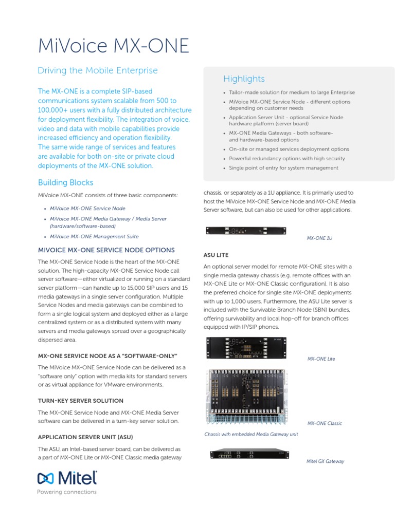 Datasheet MX-OnE Main 218136-R180831 en | PDF | Session Initiation ...