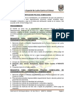 Requisitos Verificación Policial Domiciliaria