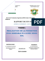 Rapport de Fin Stage-: Realisation de La Fondation D'Un Immeuble R+4 Avec Sous-SOL