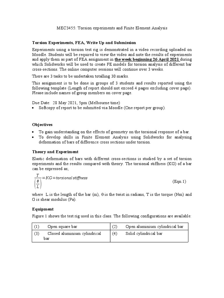 Lab Experiments and FEA (2021) | PDF | Yield (Engineering) | Young's ...