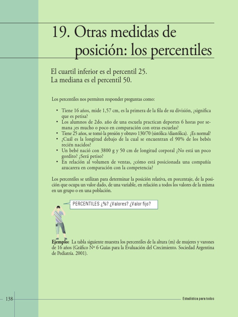 19 - Cap. 19 - Otras Medidas de Posición - Los Percentiles | PDF ...