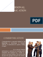 INTERPERSONAL COMMUNICATION SKILLS