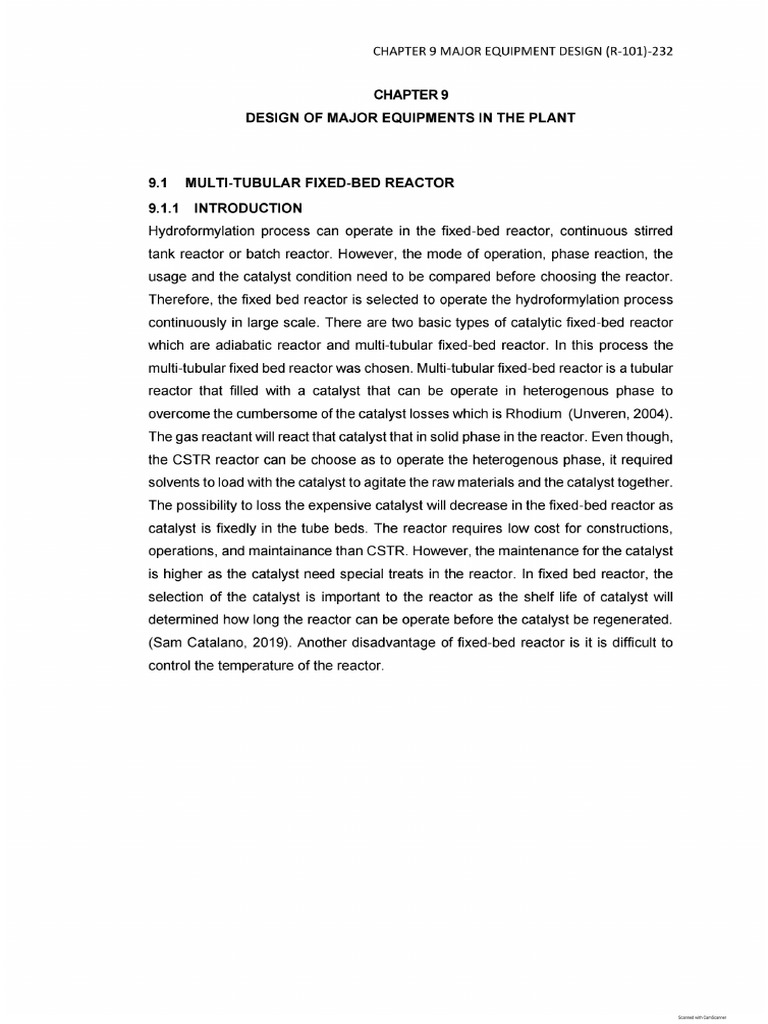 CHE644 Final Year Design Project Chapter | PDF