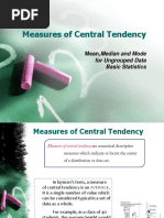 Measures of Central Tendency: Mean, Median and Mode