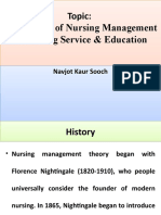 Topic: Application of Nursing Management in Nursing Service & Education Topic: Application of Nursing Management in Nursing Service & Education