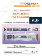 User Manual FM Transmitter Radio JAZZ 500W 1000W 2G INNOVACTION ENG