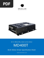 BLDC Motor Driver Specification Sheet: DC12 48V ( 10%), Rated Current 20ax2