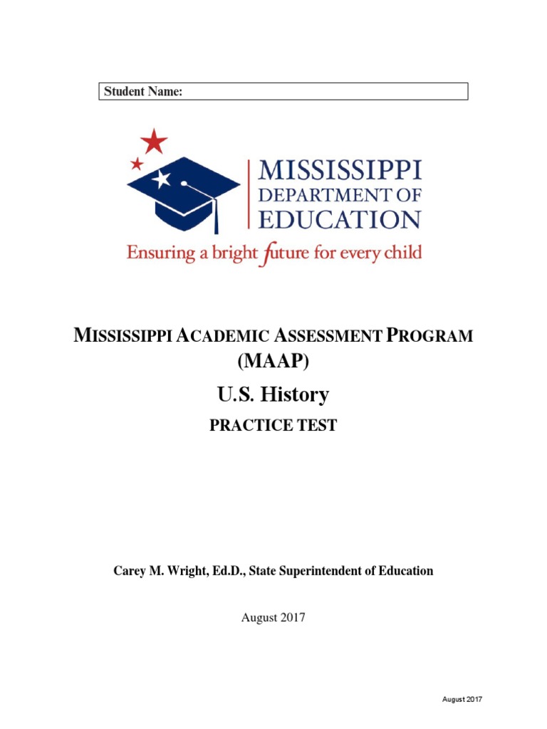 MAAPEOC U.S. History Practice Test With Key PDF Search And Seizure
