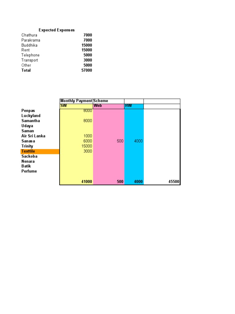Monthly Expense Management Overview | PDF | Business | Economies