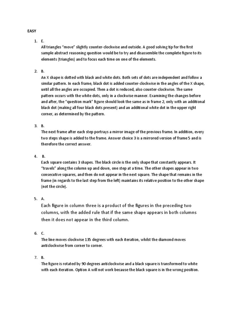 Abstract Reasoning Test Examples | PDF | Shape | Rectangle