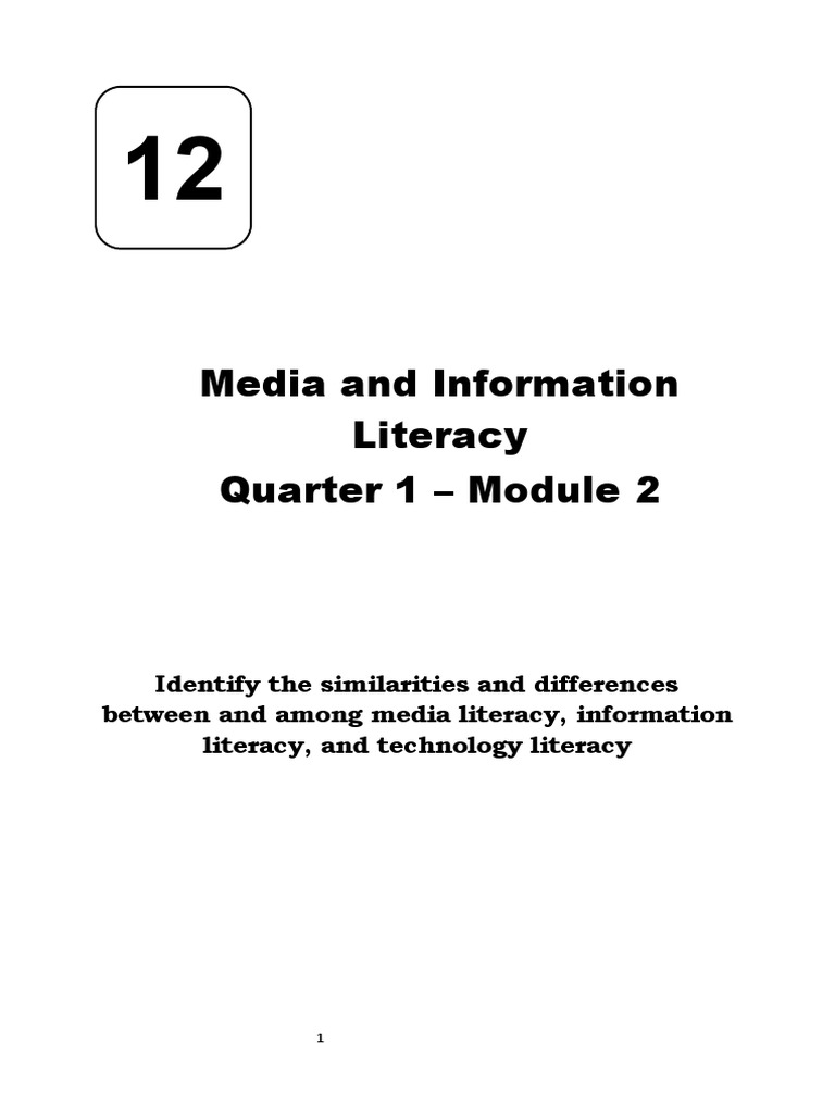 1 12 Module in Mil 11 Quarter 1 Melc 2, Final | PDF | Information ...