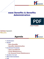 Base Benefits & Benefits Administration: Speed