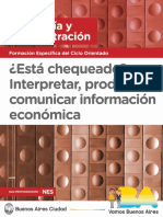 Economía y Administración. ¿Está Chequeado - Interpretar, Producir y Comunicar Información económica-DOCENTES