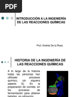 1. Intoducción  a la Ingeniería de reacciones químicas