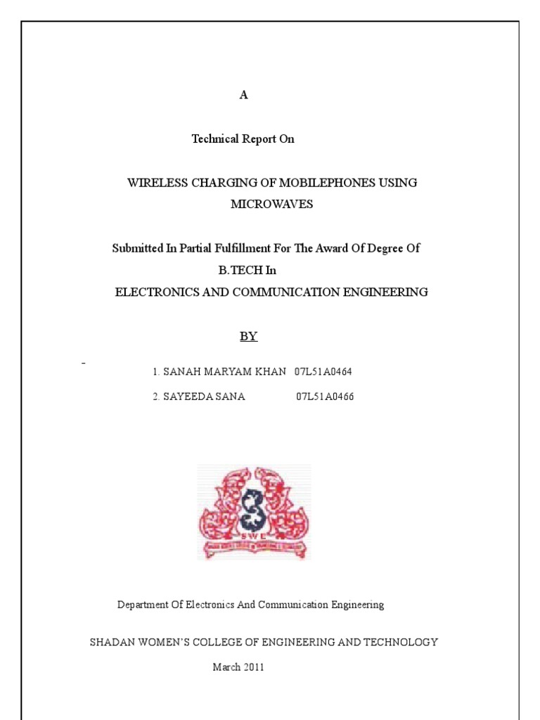 Wireless Charging of Mobile Phones Using Microwave2 | PDF | Microwave ...