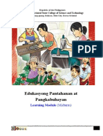 Edukasyong Pantahanan at Pangkabuhayan: Learning Module (Midterm)