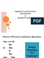 Present Continuous Questions & Present Simple