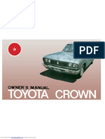 Toyota Crown User Manual 1973