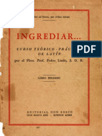 Ingrediar Curso Teorico Practico de Latin Libro 1 P Lusan Don Bosco 1958 - Text