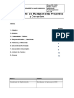 PR-CM-01 Procedimiento Mantenimiento Preventivo Rev 001