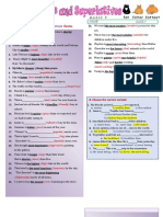 Comparatives Superlatives: A. Use or Forms