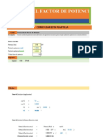 Plantilla para Calcular Factor de Potencia