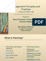 Management Principles and Practices: Basic Elements of Planning and Decision Making