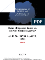 Jurisprudence On DEEDS and CONTRACTS (Verzosa, Caryssa Therese C.)