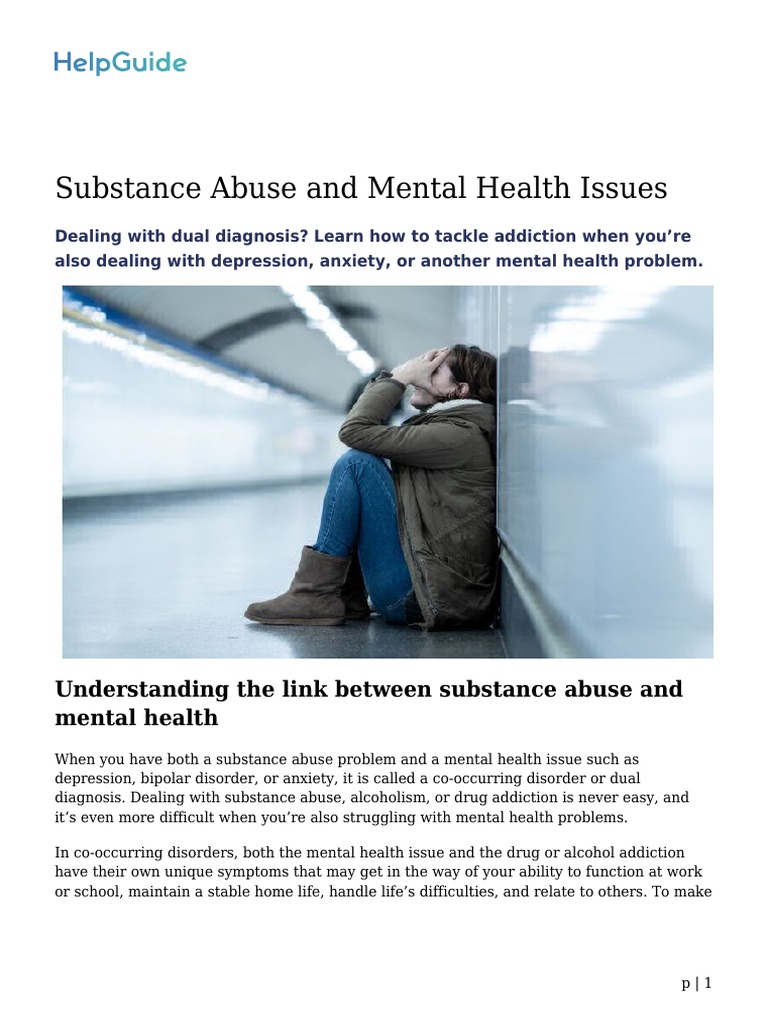 Dual Diagnosis: Substance Abuse & Mental Health | PDF | Dual Diagnosis ...
