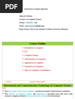 Shimelis Techane Lecturer of Computer Science Mobile: +251 910 000 Email: Target Group (BSC in Any Students at Salale University, Ethiopia)