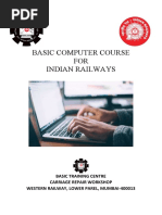 Computer Course For Indian Railways Mechanical/Electrical Department