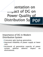 Presentation On Impact of DG On Power Quality
