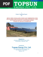 Topsun Energy Pvt. LTD.: Project Completion Report On