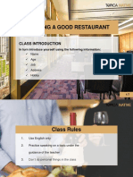 Choosing A Good Restaurant: Class Introduction