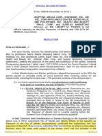 Petitioners Vs Vs Respondents: Special Second Division