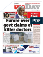 Furore Over Govt Claims of Killer Doctors: Southern