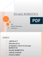 Snake Robotics: by Rohit Raichura Sowmya