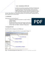 Lab 1: Introduction To MATLAB: Figure 1: The MATLAB Graphical User Interface (GUI)