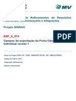 ESP-A-074 - Documento de Visão - Campos de Exportação Da Ficha de Atendimento Odontológico Individual - Vrs3