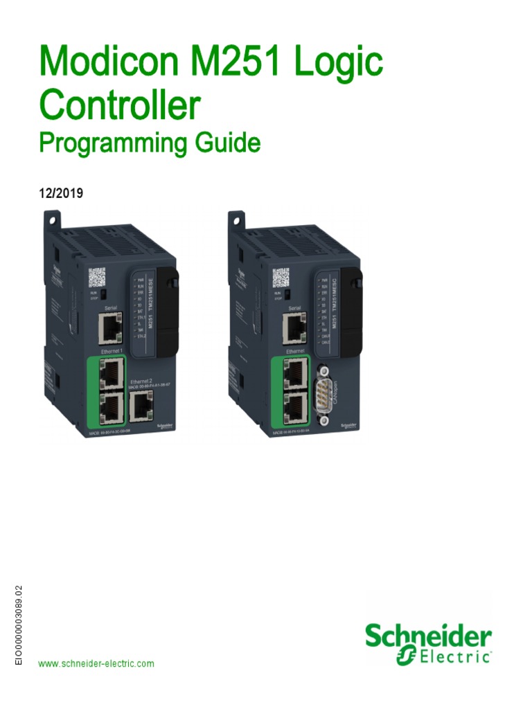 Modicon M251 - Programming Guide EIO0000003089.02 | PDF | Computer Data ...