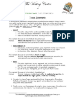 Handout - Thesis Statements