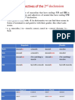 Nouns and Adjectives of The 2nd Declension