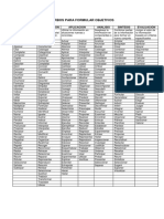 Verbos para Formular Objetivos