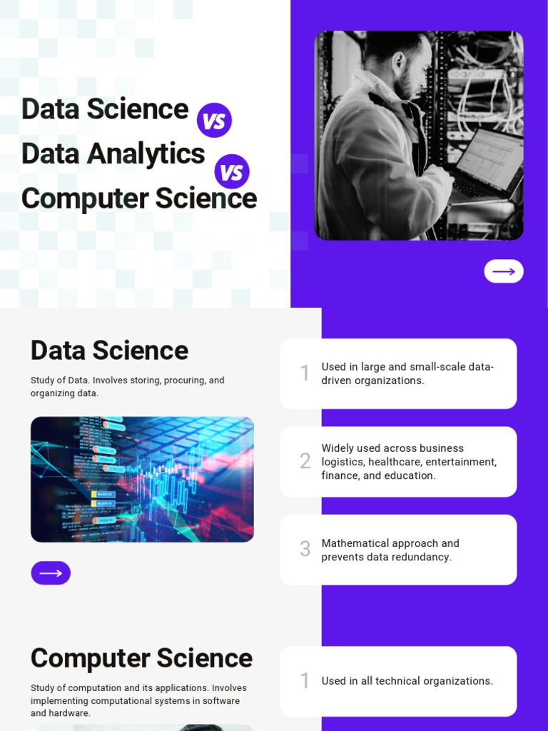 Data Science Vs Computer Science Vs Data Analytics PDF Data Science