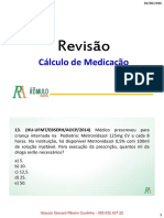 Revisão Calculo Medicação