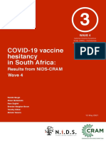 3. Burger R. Buttenheim a. English R. Maughan Brown B. Kohler T. Tameris M. 2021. COVID 19 Vaccine Hesitancy in South Africa Results From NIDS CRAM Wave 4