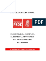 PSOE CANARIAS PROGRAMA ERECTORAL