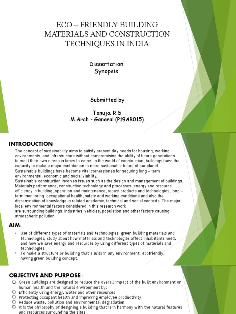 Eco-Friendly Construction in India | PDF | Green Building | Sustainability